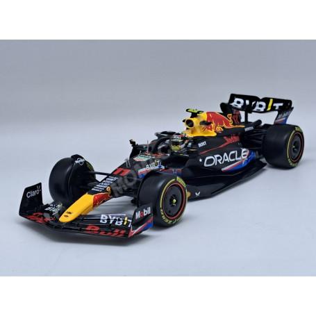 RED BULL F1 RB19 TEAM ORACLE RED BULL RACING 11 SERGIO PEREZ GRAND PRIX AUSTIN 2023 4EME (P.PREMIUM AVEC CASQUE) (EPUISE)