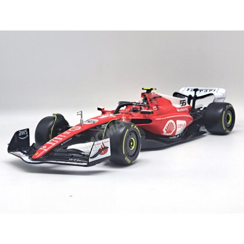 BBurago 1/18 – Ferrari F1-75 Sainz N°55 – 2023, Prévente, Neuve