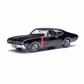 OLDSMOBILE 442 W-30 1968 NOIR "EBONY BLACK" AVEC BANDE ROUGE (IXO-U43RDC006)