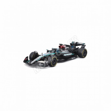 MERCEDES GP F1 W15 EQ PERFORMANCE TEAM AMG PETRONAS MOTORSPORT 63 GEORGE RUSSELL 2024 (PACKAGING PREMIUM AVEC CASQUE) (EPUISE)