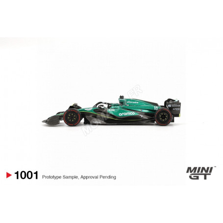 ASTON MARTIN F1 AMR24 TEAM ARAMCO 18 LANCE STROLL GRAND PRIX DU BAHRAIN 2024 (BLISTER EDITION) (EPUISE)
