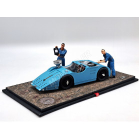 BUGATTI TYPE 32 "TANK" GRAND PRIX DE L'A.C.F. TOURS 1923 AVEC CAPOT OUVERT, 2 FIGURINES ET DECALQUES (11-16-18) (EPUISE)