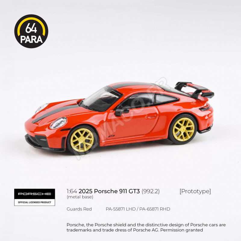 Miniature Porsche 911 GT2 Rouge Au 1/72 - Hongwell/Cararama - Neuf En Boîte