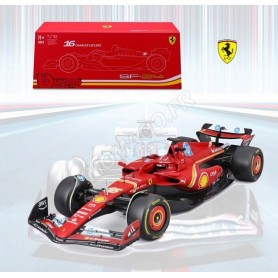FERRARI F1 SF-24 TEAM SCUDERIA FERRARI 16 CHARLES LECLERC GRAND PRIX D'IMOLA 2024 3EME AVEC VITRINE