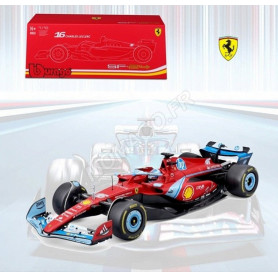 FERRARI F1 SF-24 TEAM SCUDERIA FERRARI 16 CHARLES LECLERC GRAND PRIX MIAMI 2024 3EME AVEC VITRINE