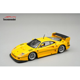 FERRARI F40 LM VERSION PRESSE AVEC JANTES ENKEI ARGENTEES 1996 JAUNE