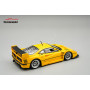 FERRARI F40 LM VERSION PRESSE AVEC JANTES ENKEI ARGENTEES 1996 JAUNE