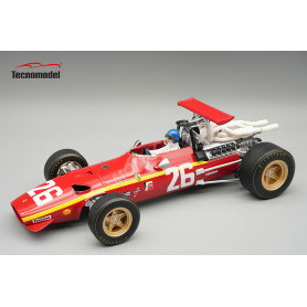 FERRARI 312 F1/68 26 JACKY ICKX GRAND PRIX DE FRANCE 1968 AVEC FIGURINE
