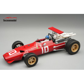 FERRARI 312 F1/68 10 JACKY ICKX GRAND PRIX DES PAYS-BAS 1968 AVEC FIGURINE