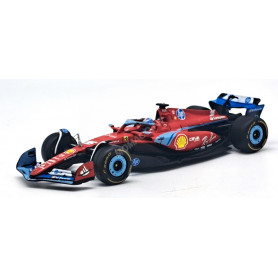 FERRARI F1 SF-24 TEAM SCUDERIA FERRARI 16 CHARLES LECLERC GRAND PRIX MIAMI 2024 3EME (PACKAGING PREMIUM AVEC CASQUE)