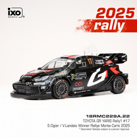 TOYOTA GR YARIS RALLY 1 17 OGIER/LANDAIS WRC RALLYE MONTE CARLO 2025