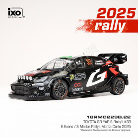 TOYOTA GR YARIS RALLY 1 33 EVANS/MARTIN WRC RALLYE MONTE CARLO 2025