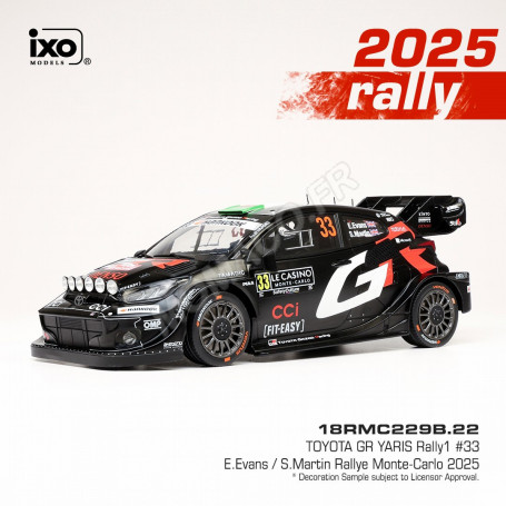 TOYOTA GR YARIS RALLY 1 33 EVANS/MARTIN WRC RALLYE MONTE CARLO 2025