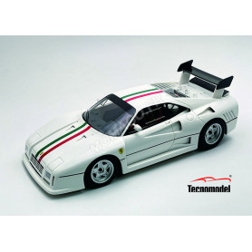 FERRARI 288 GTO EVOLUZIONE 1985 BLANC AVEC BANDES AUX COULEURS DU DRAPEAU ITALIEN