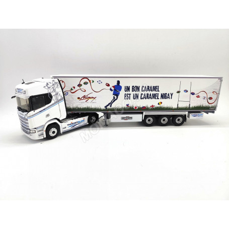 SCANIA 500S SEMI FRIGO CHEREAU "TRANSPORTS BLANC NIGAY RUGBY"