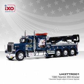 PETERBILT 359 WRECKER 1980 BLEU AVEC DECORATION AIGLE