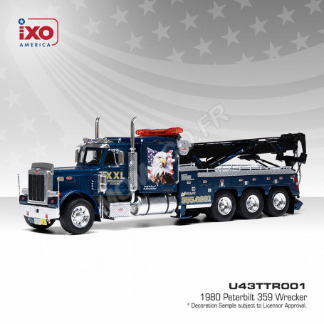 PETERBILT 359 WRECKER 1980 BLEU AVEC DECORATION AIGLE