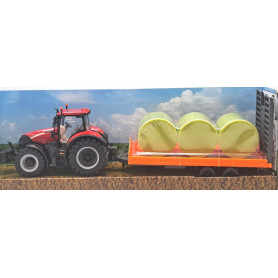 CASE IH OPTUM CVX 300 AVEC REMORQUE - TRACTEUR A FRICTION