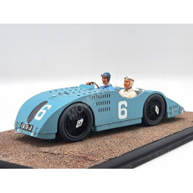 BUGATTI TYPE 32 "TANK" 6 ERNEST FRIDERICH GRAND PRIX DE L'A.C.F. TOURS 1923 3EME AVEC FIGURINE (PILOTE)