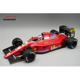 FERRARI 642 F1 AVEC PNEUS PLUIE 28 JEAN ALESI GRAND PRIX D'ANGLETERRE 1991 AVEC FIGURINE