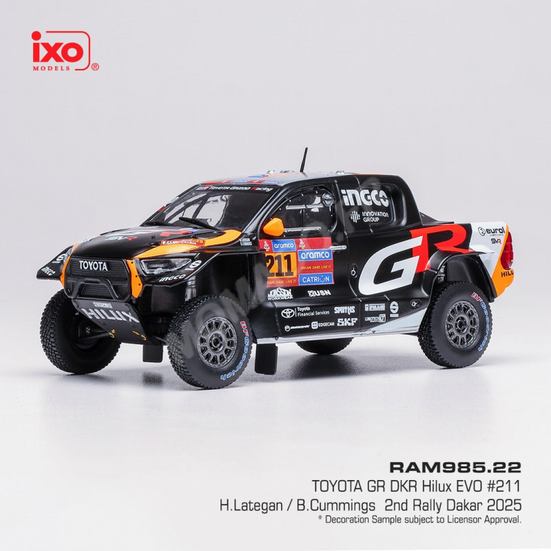 Ixo 1:18 Toyota GR DKR Hilux Evo #209 7th Rallye Dakar 2024 De Villiers Murphy Tbmda Kar18 24