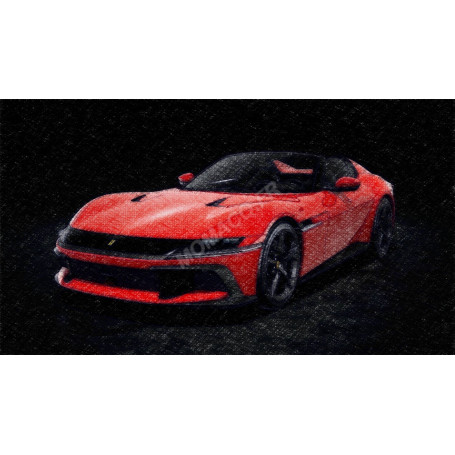 FERRARI 12CILINDRI 2024 ROUGE "ROSSO CORSA" (BOITE AVEC RHODOID)