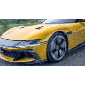 FERRARI 12CILINDRI 2024 JAUNE "GIALLO MODENA" INTERIEUR NOIR (BOITE AVEC RHODOID)