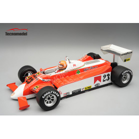 ALFA ROMEO 179 23 BRUNO GIACOMELLI GRAND PRIX DE L'EST AMERICAIN 1980 AVEC FIGURINE