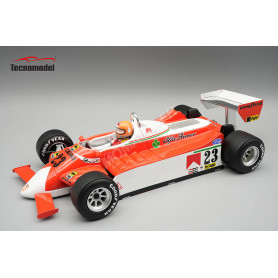 ALFA ROMEO 179 23 BRUNO GIACOMELLI GRAND PRIX DE MONACO 1980 AVEC FIGURINE