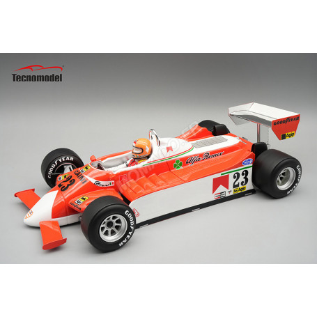 ALFA ROMEO 179 23 BRUNO GIACOMELLI GRAND PRIX DE MONACO 1980 AVEC FIGURINE