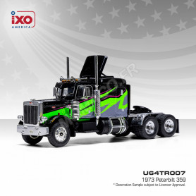 PETERBILT 359 1973 NOIR AVEC DECORATION VERT/GRISE