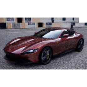 FERRARI ROMA 2019 ROUGE "ROSSO MAGMA" (BOITE AVEC RHODOID)