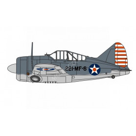 BREWSTER BUFFALO VMF-221 US MARINE CORPS MCAS EWA HAWAI
