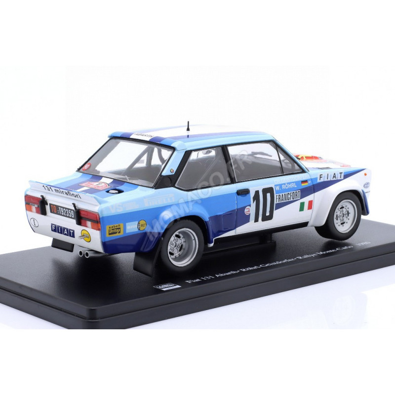 Modellino Auto Solido 1/18 Fiat 131 Abarth N.10 Rally Monte Carlo 1980 Rohrl Geistdorfer