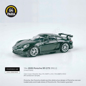PORSCHE 911 GT3 (992.2) 2025 VERT "OAK GREEN METALLIC NEO" (LHD)