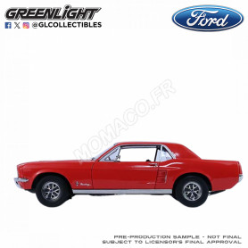 FORD MUSTANG FASTBACK 1968 "FORD RAINBOW OF COLORS - WEST COAST USA SPECIAL EDITION MUSTANG" ROUGE "FLOWER POWER RED"