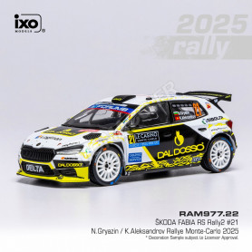 SKODA FABIA RS RALLY2 21 GRYAZIN/ALEKSANDROV WRC RALLYE MONTE-CARLO 2025