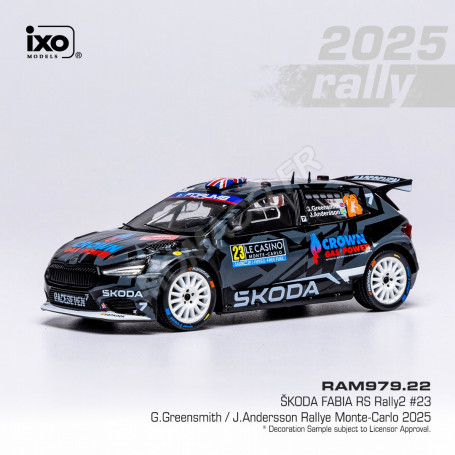 SKODA FABIA RS RALLY2 23 GREENSMITH/ANDERSSON WRC RALLYE MONTE-CARLO 2025