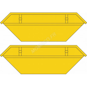 SET 2 BENNES JAUNE