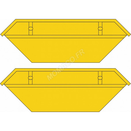 SET 2 BENNES JAUNE