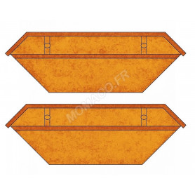 SET 2 BENNES BRUN ROUILLE