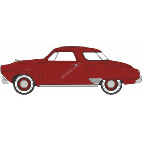 STUDEBAKER CHAMPION STRALIGHT COUPE 1950 ROUGE
