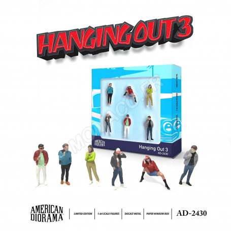 SET DE FIGURINE : 6 PERSONNAGES "HANGING OUT 3"