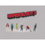 SET DE FIGURINE : 6 PERSONNAGES "HANGING OUT 3"