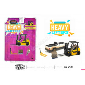 SET DE FIGURINE ET ACCESOIRE : 1 PERSONNAGE + CHARIOT ELEVATEUR "HEAVY LIFTERS"