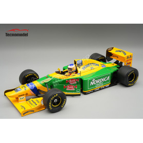 BENETTON B193B VOITURE TEST MICHELE ALBORETO GRAND PRIX DE BARCELONE 1993 AVEC FIGURINE