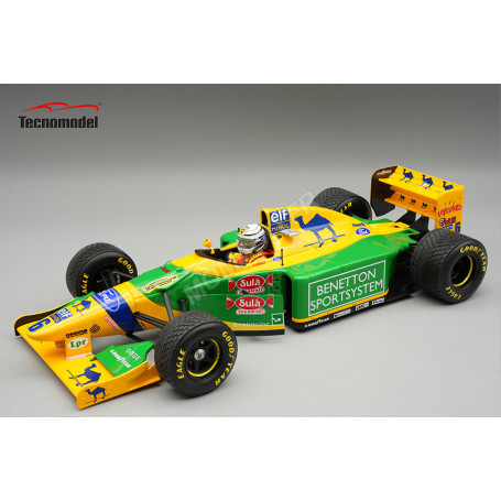 BENETTON B193A 6 RICCARDO PATRESE GRAND PRIX D'ANGLETERRE 1993 AVEC PNEUS PLUIES AVEC FIGURINE