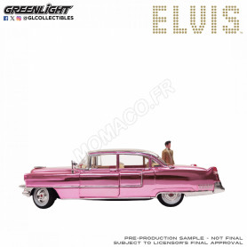 CADILLAC FLEETWOOD SERIES 60 1955 "ELVIS PRESLEY (1935-1977)" CHROME EDITION AVEC FIGURINE OR