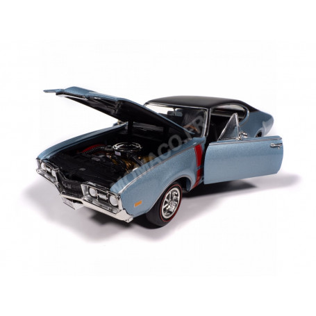 OLDSMOBILE HOLIDAY COUPE 442 (HEMMINGS) 1968 BLEU "CODE F TEAL FROST"
