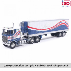FORD CL 9000 1976 BLEU/ROUGE/BLANC AVEC REMORQUE